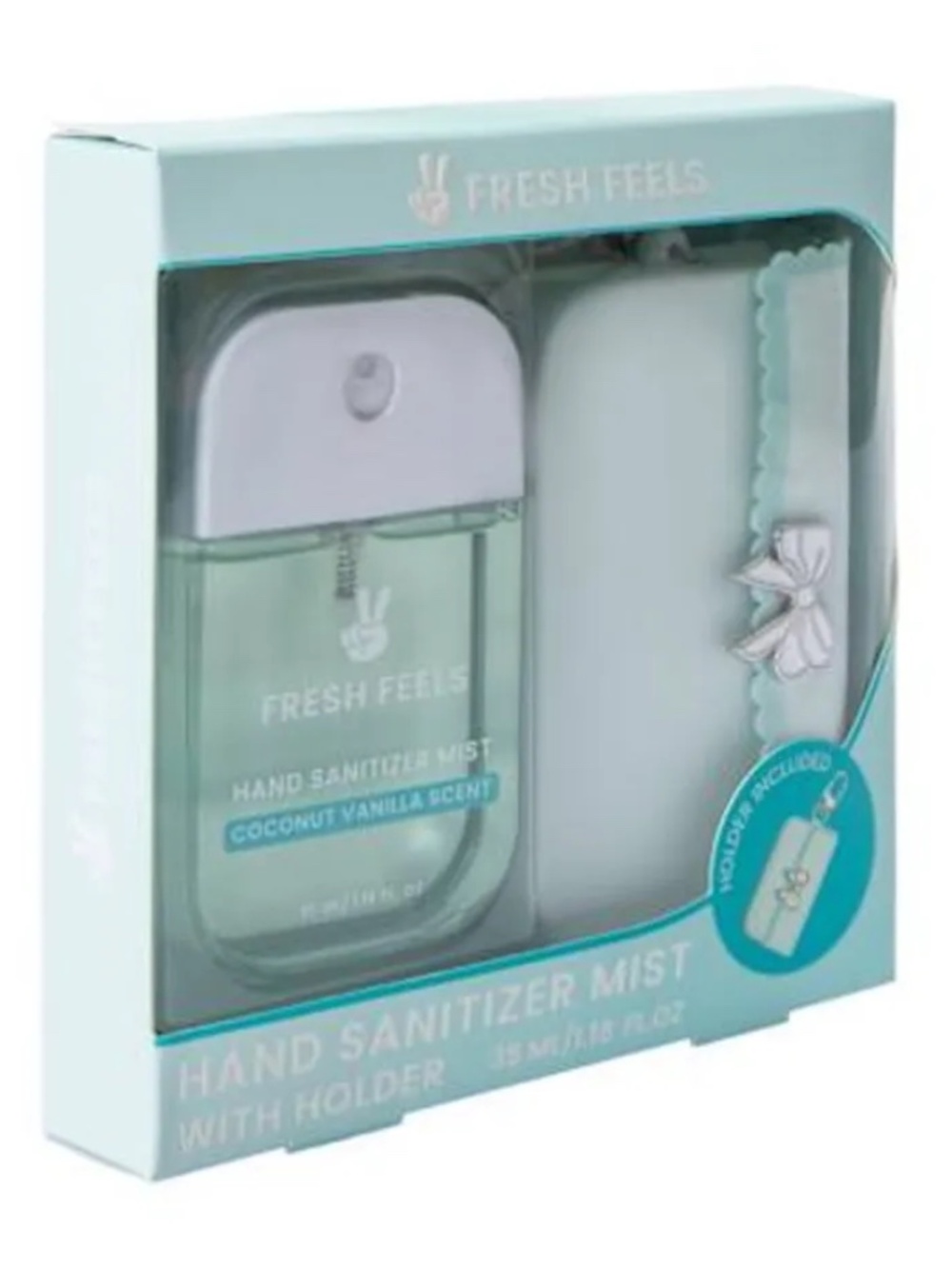 Fresh Feels Coconut Vanilla Hand Sanitizer Mist with Bow Holder Set - Picture 3 of 4